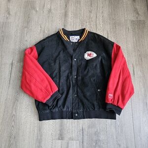 Vintage Logo 7 Kansas City Chiefs Varsity Game Day Jacket Mens Size XL